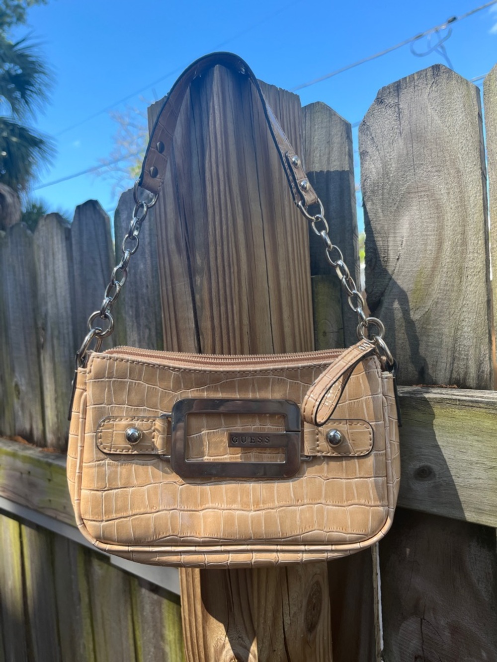 GUESS Y2K Shoulder Bag with Chain Strap